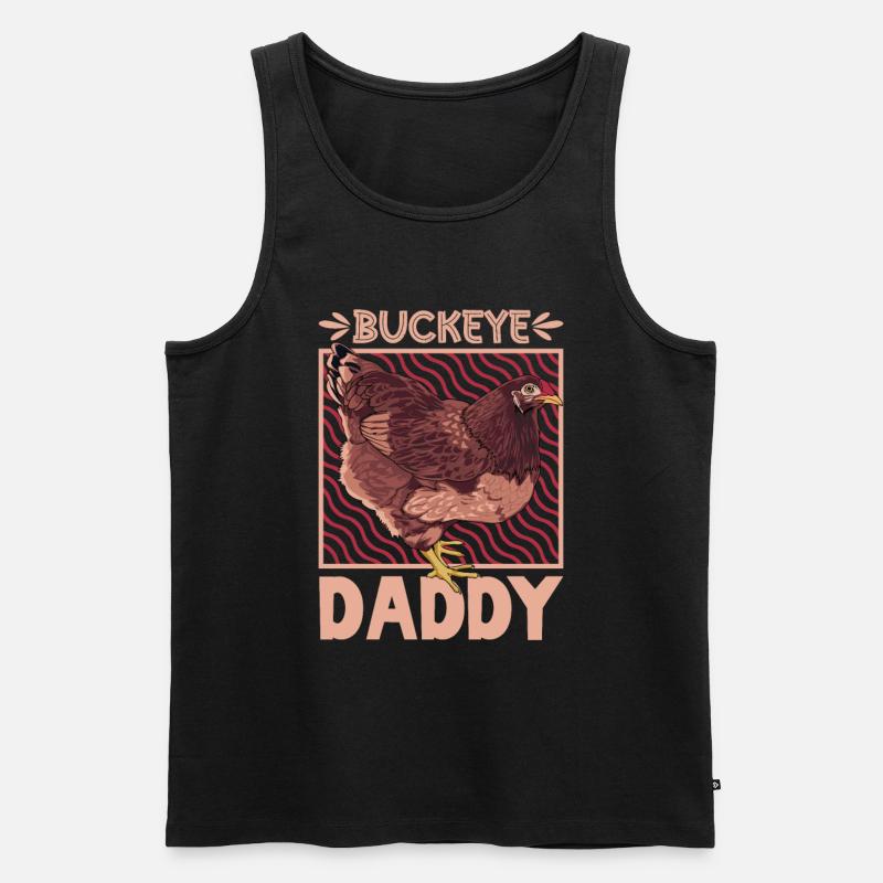 Buckeye Papa - Männer Premium Bio Tank Top - Schwarz