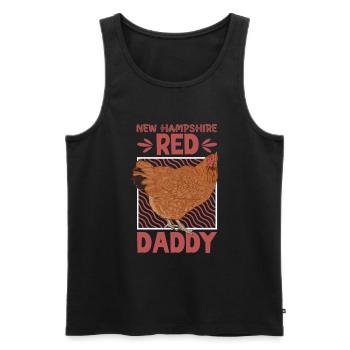 New Hampshire Papa - Männer Premium Bio Tank Top - Schwarz - Vorne - AI Model Male 178 light (178cm)