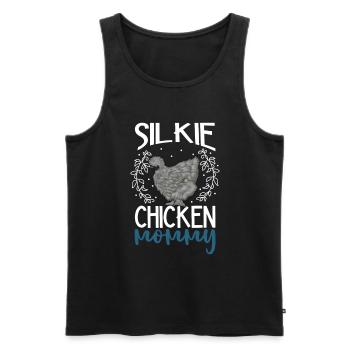 Maman de poulet soyeux - Débardeur bio Premium Homme - noir - Devant - Michal (187cm)