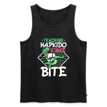 Hapkido avec mordant - Hapkido Trainer - Débardeur bio Premium Homme - noir - Devant - AI Model Male 178 light (178cm)