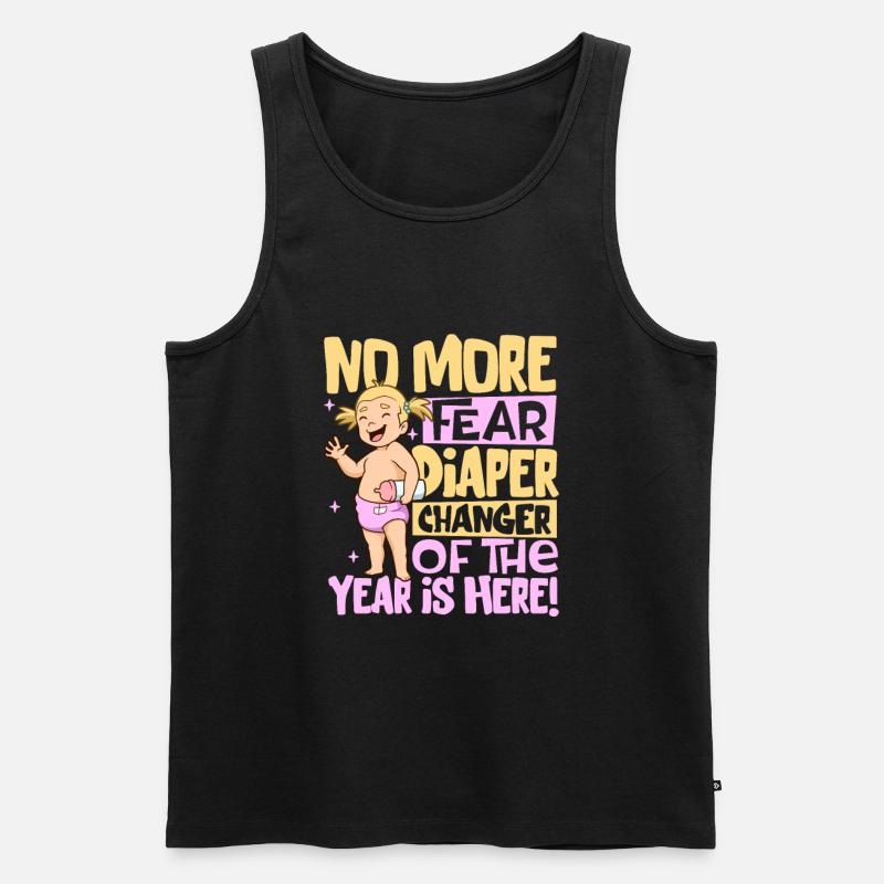 Don't Worry - Diaper Changes - Men's Premium Organic Tank Top - black