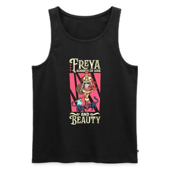 Wikinger Liebesgöttin Freya - Männer Premium Bio Tank Top - Schwarz - Vorne - AI Model Male 178 light (178cm)