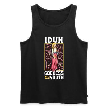 Viking Goddess Idun - Men's Premium Organic Tank Top - black - Front - AI Model Male 178 light (178cm)