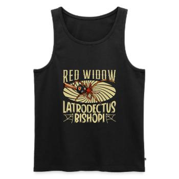 Red widow spider - Men's Premium Organic Tank Top - black - Front - AI Model Male 178 light (178cm)