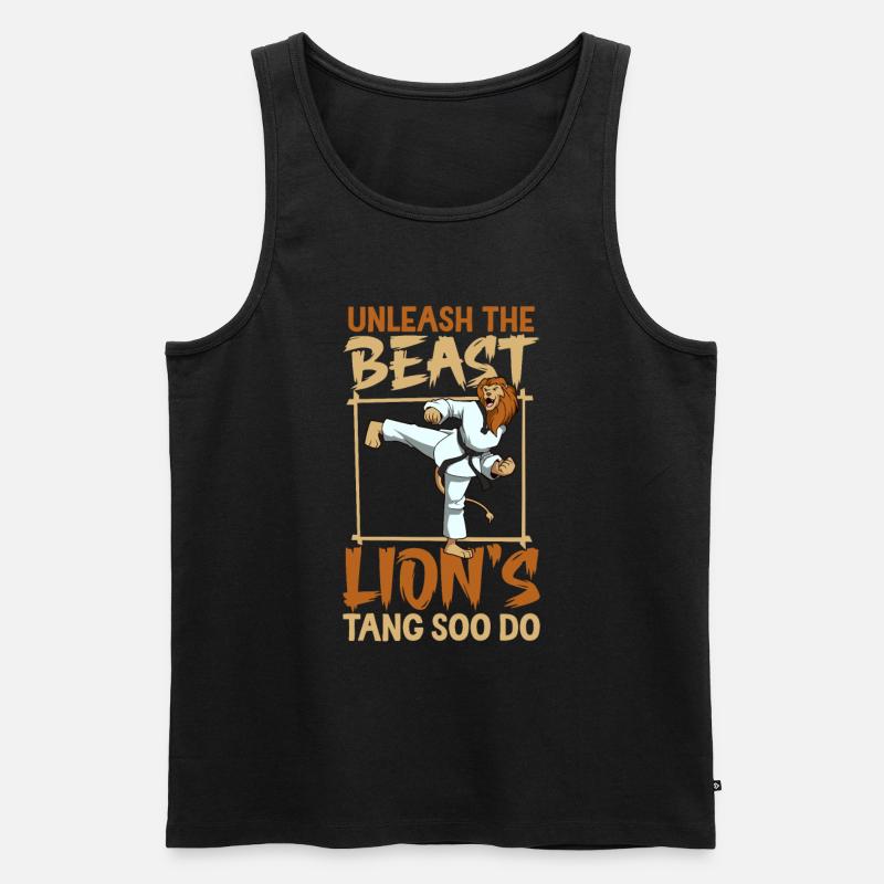 Löwe - Tang Soo Do - Männer Premium Bio Tank Top - Schwarz