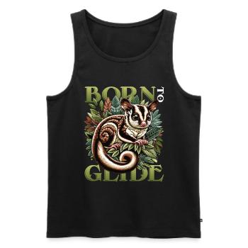 Australische Sugar Glider Kurzkopfgleitbeutler - Männer Premium Bio Tank Top - Schwarz - Vorne - AI Model Male 178 light (178cm)