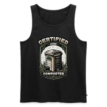 Composting Enthusiast Vermiculture Kompostierung - Men's Premium Organic Tank Top - black - Front - Michal (187cm)