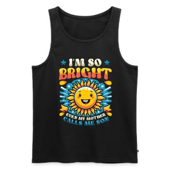 Funny Pun Son Sun Humorous Sayings - Men's Premium Organic Tank Top - black - Front - Michal (187cm)