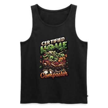 Composting Enthusiast Vermiculture Kompostierung - Men's Premium Organic Tank Top - black - Front - Michal (187cm)