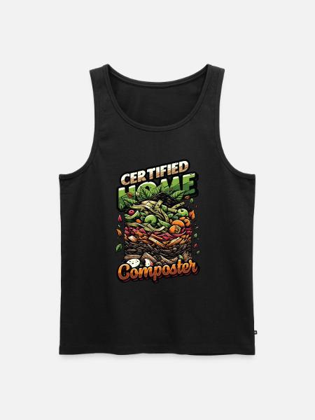 Composting Enthusiast Vermiculture Kompostierung - Men's Premium Organic Tank Top - black