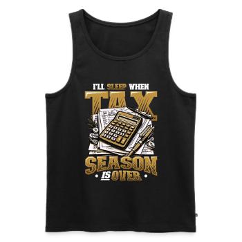 Financial Statements Tax Audit Funny Accountant - Men's Premium Organic Tank Top - black - Front - AI Model Male 178 light (178cm)