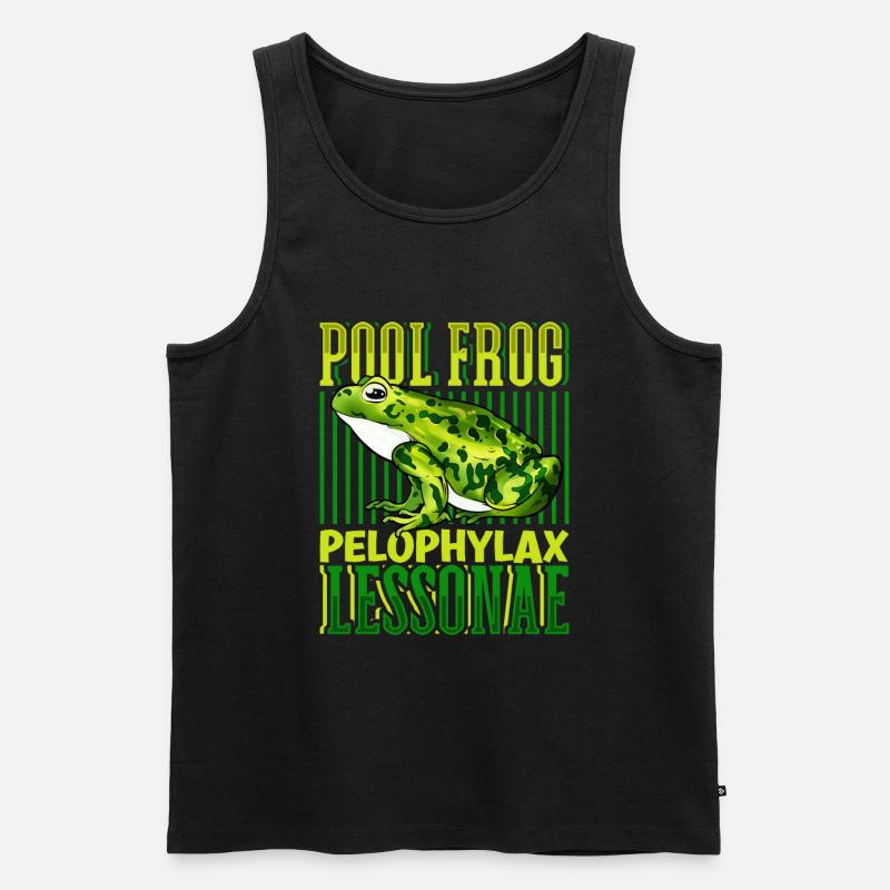 Kleiner Wasserfrosch - Männer Premium Bio Tank Top - Schwarz