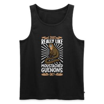 I love blue monkeys - blue monkey - Men's Premium Organic Tank Top - black - Front - AI Model Male 178 light (178cm)