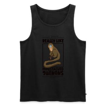 I love blue monkeys - blue monkey - Men's Premium Organic Tank Top - black - Front - AI Model Male 178 light (178cm)