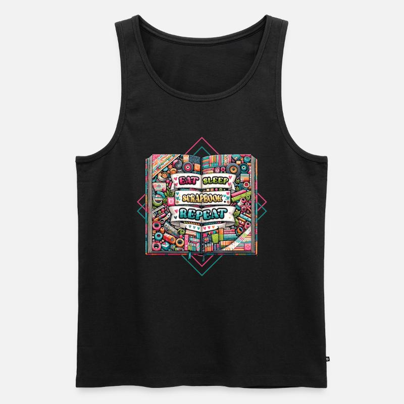 Mädchen Scrapbooking Enthusiast Scrapbook - Männer Premium Bio Tank Top - Schwarz