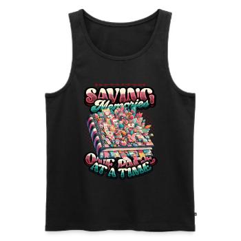 Mädchen Scrapbooking Enthusiast Scrapbook - Männer Premium Bio Tank Top - Schwarz - Vorne - Michal (187cm)
