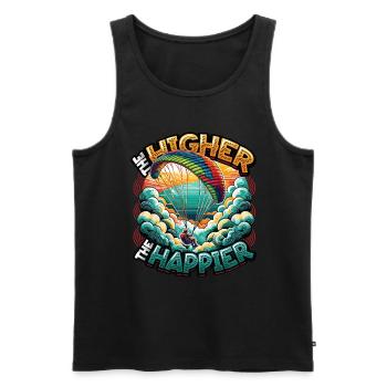 Skydiving Parachute Skydiving Paragliding - Men's Premium Organic Tank Top - black - Front - Michal (187cm)