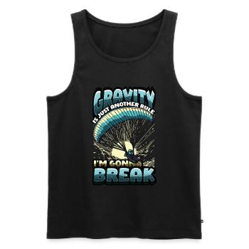 Skydiving Parachute Skydiving Paragliding - Men's Premium Organic Tank Top - black - Front - Michal (187cm)