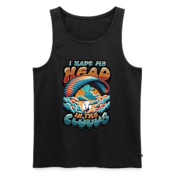 Skydiving Parachute Skydiving Paragliding - Men's Premium Organic Tank Top - black - Front - Michal (187cm)