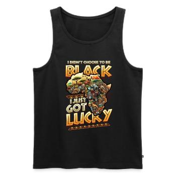 African American Black History - Men's Premium Organic Tank Top - black - Front - Michal (187cm)