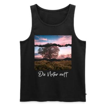 die natur ruft - Männer Premium Bio Tank Top - Schwarz - Vorne - AI Model Male 178 light (178cm)