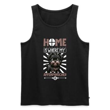 Accueil - Affenpinscher - Débardeur bio Premium Homme - noir - Devant - Michal (187cm)