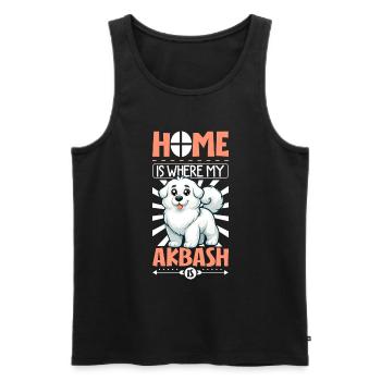 Zuhause - Akbas - Männer Premium Bio Tank Top - Schwarz - Vorne - AI Model Male 178 light (178cm)