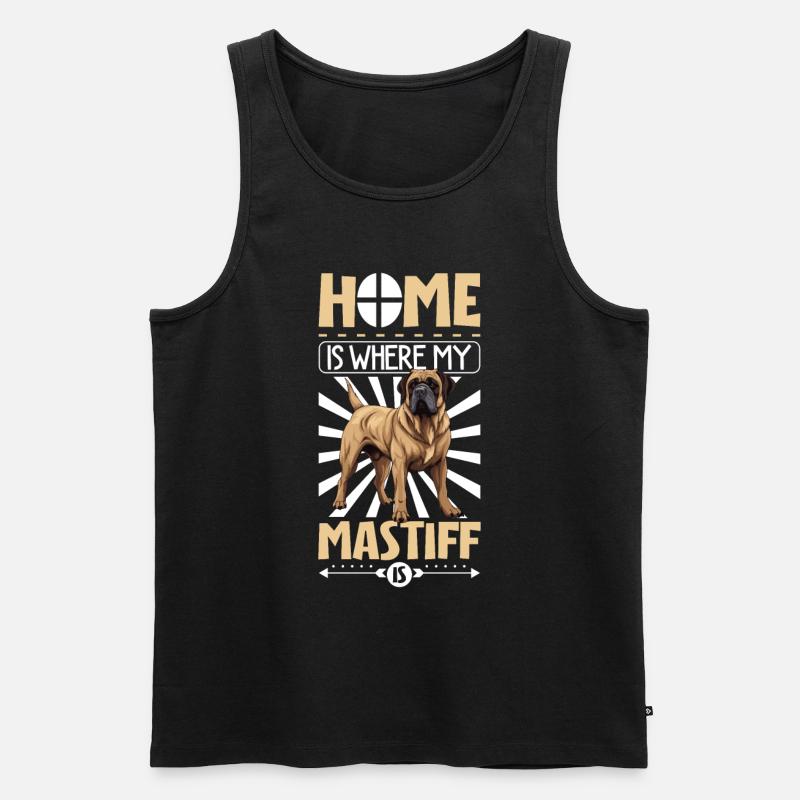 Zuhause - Assyrian Mastiff - Männer Premium Bio Tank Top - Schwarz