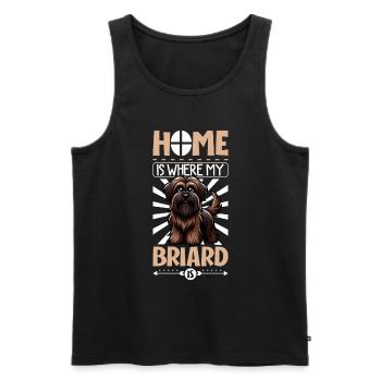 Zuhause - Briard - Männer Premium Bio Tank Top - Schwarz - Vorne - Michal (187cm)