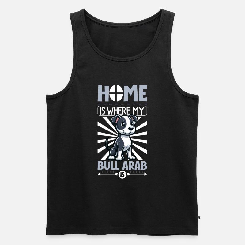 Zuhause - Bull Arab - Männer Premium Bio Tank Top - Schwarz