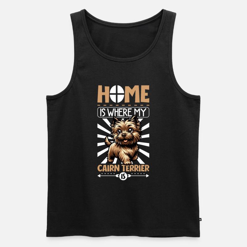 Zuhause - Cairn Terrier - Männer Premium Bio Tank Top - Schwarz