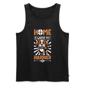 Zuhause - Harrier - Männer Premium Bio Tank Top - Schwarz - Vorne - AI Model Male 178 light (178cm)