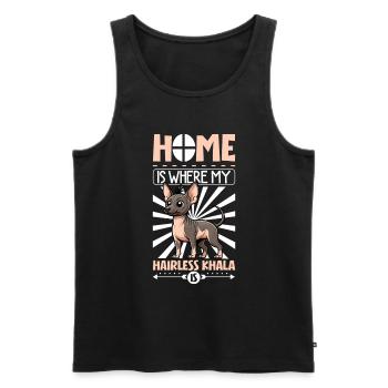 Home - Hairless Khala - Men's Premium Organic Tank Top - black - Front - Michal (187cm)