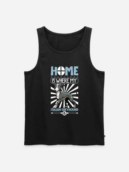 Home - Italian Greyhound - Men's Premium Organic Tank Top - black