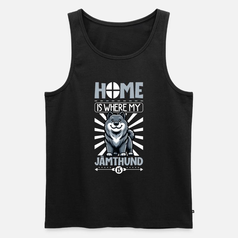 Zuhause - Jämthund - Männer Premium Bio Tank Top - Schwarz