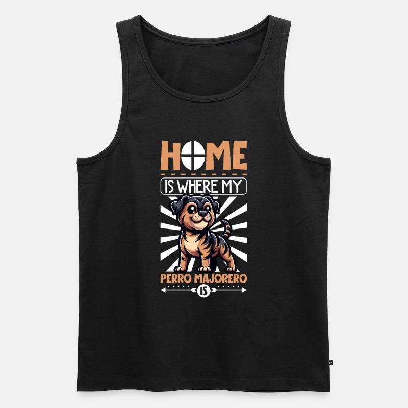 Zuhause - Majorero Canario - Männer Premium Bio Tank Top - Schwarz