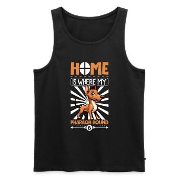 Home - Pharaoh Dog - Men's Premium Organic Tank Top - black - Front - AI Model Male 178 light (178cm)