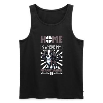 Home - Epagneul Picard - Men's Premium Organic Tank Top - black - Front - Michal (187cm)