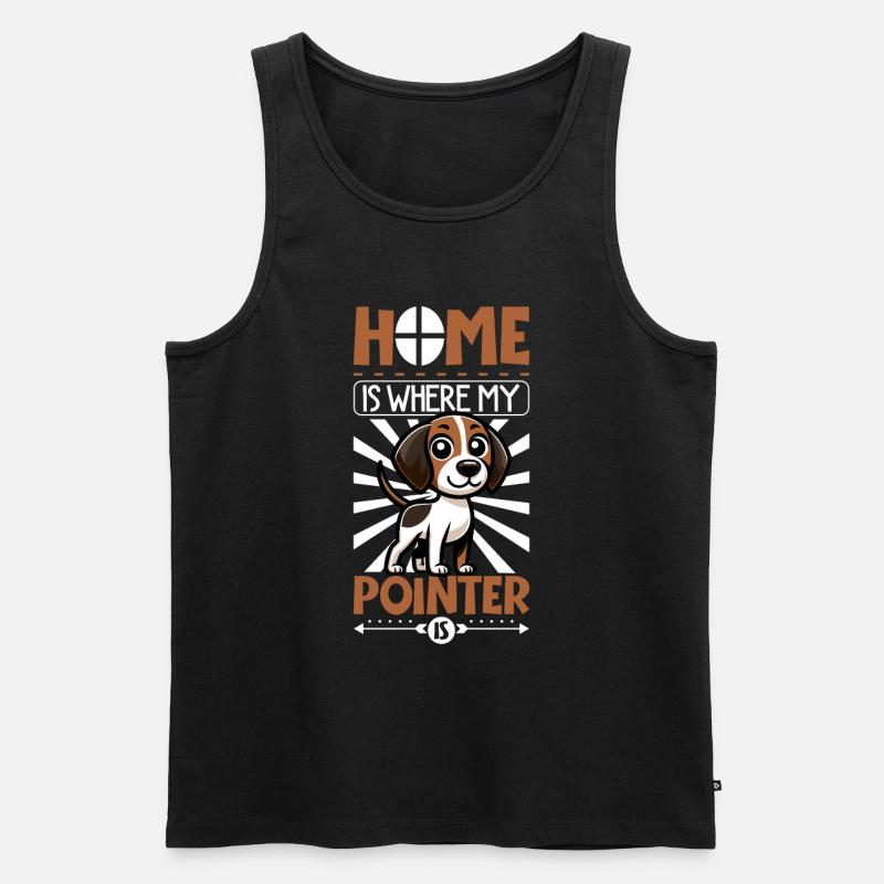 Zuhause - English Pointer - Männer Premium Bio Tank Top - Schwarz