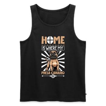 Accueil - Dogo Canario - Débardeur bio Premium Homme - noir - Devant - Michal (187cm)
