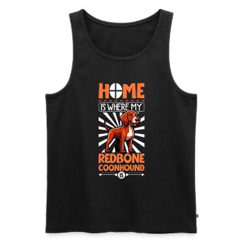 Home - Redbone Coonhound - Men's Premium Organic Tank Top - black - Front - AI Model Male 178 light (178cm)