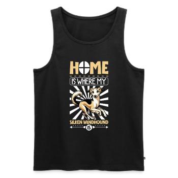 Zuhause - Silken Windhound - Männer Premium Bio Tank Top - Schwarz - Vorne - Michal (187cm)