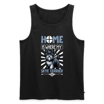 Zuhause - Skye Terrier - Männer Premium Bio Tank Top - Schwarz - Vorne - AI Model Male 178 light (178cm)