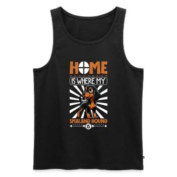 Zuhause - Smålandsstövare - Männer Premium Bio Tank Top - Schwarz - Vorne - AI Model Male 178 light (178cm)