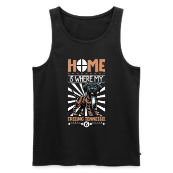 Home - Treeing Tennessee Brindle - Men's Premium Organic Tank Top - black - Front - AI Model Male 178 light (178cm)