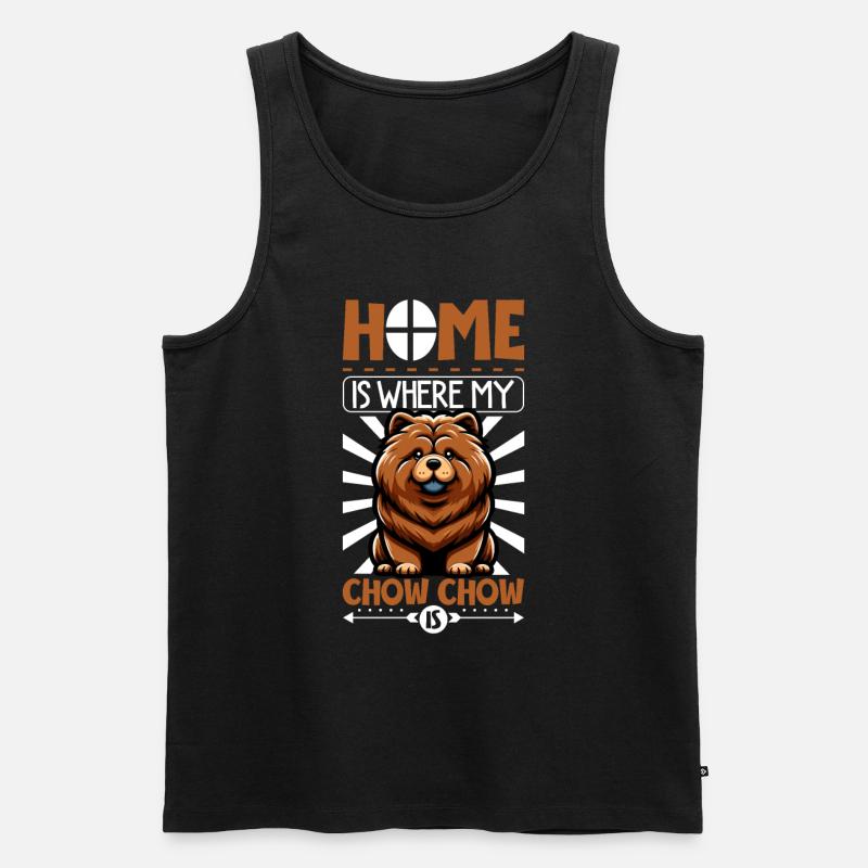 Zuhause - Chow Chow - Männer Premium Bio Tank Top - Schwarz
