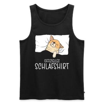 Chemise de nuit officielle Pyjama Chihuahua - Débardeur bio Premium Homme - noir - Devant - Michal (187cm)
