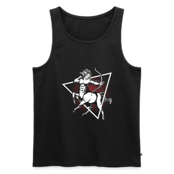 Zentaur - Männer Premium Bio Tank Top - Schwarz - Vorne - AI Model Male 178 light (178cm)