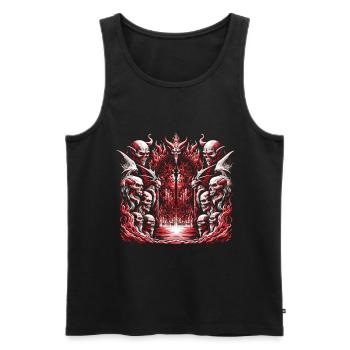 Dämonen und Höllentore - Männer Premium Bio Tank Top - Schwarz - Vorne - AI Model Male 178 light (178cm)