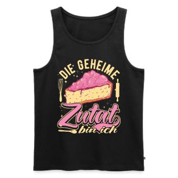 Backen und Kochen, Geheime Zutat Bin Ich - Männer Premium Bio Tank Top - Schwarz - Vorne - AI Model Male 178 light (178cm)